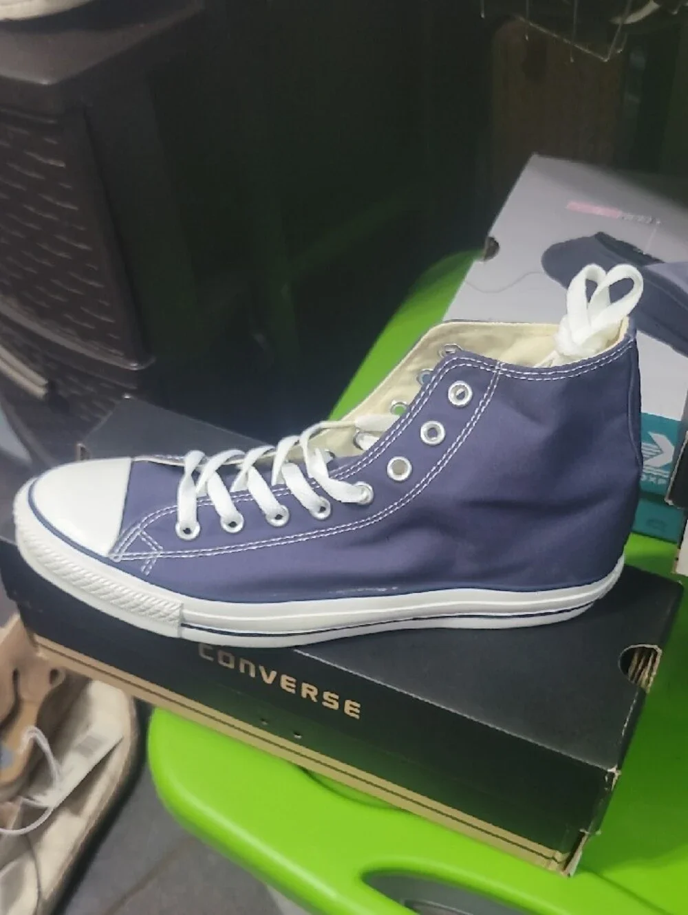 Converse Chuck Taylor All Star High Top Sneakers Navy Blue & White 10M/12W